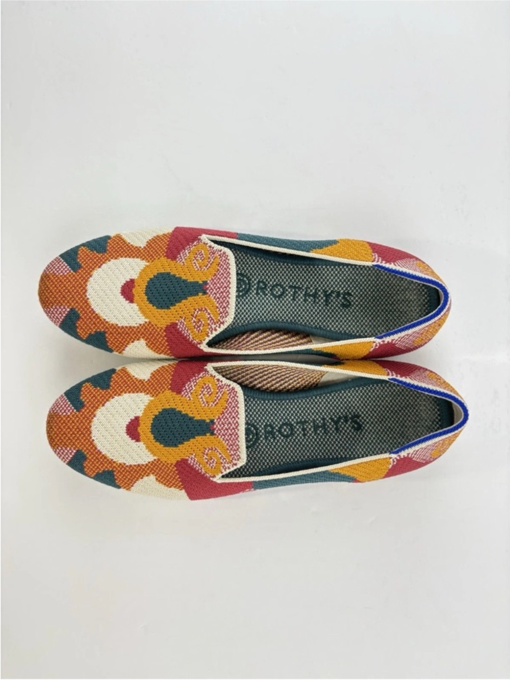 Rothys The Loafer Moroccan Amber Knit Slip On Flats Womens 7